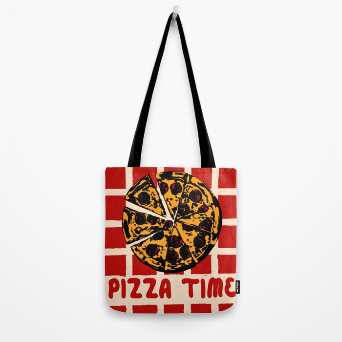 Pizza Time Retro Illustration Tote Bag Gallery Image 2