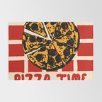 Pizza Time Retro Illustration Rug Gallery Image 2