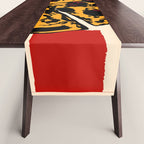 Pizza Time Retro Illustration Table Runner Gallery Image 1