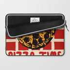 Pizza Time Retro Illustration Laptop Sleeve Gallery Image 2