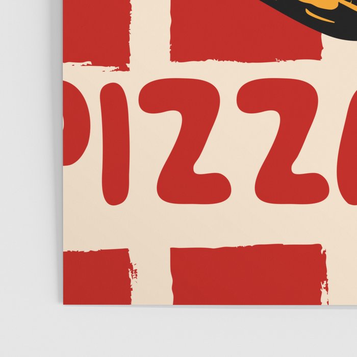 Pizza Time Retro Illustration Poster Gallery Image 3