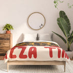 Pizza Time Retro Illustration Comforter Gallery Image 3