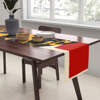 Pizza Time Retro Illustration Table Runner Gallery Image 2