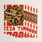 Pizza Time Retro Illustration Wrapping Paper Gallery Image 3