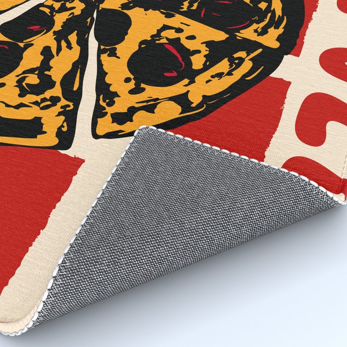 Pizza Time Retro Illustration Rug Gallery Image 4