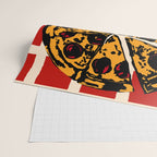 Pizza Time Retro Illustration Wrapping Paper Gallery Image 2