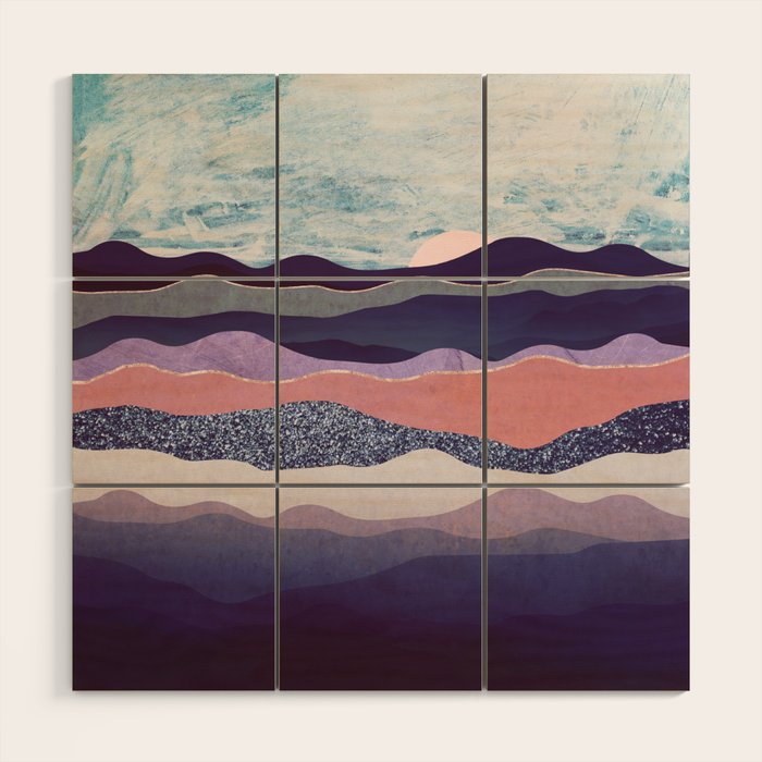 Winter Mountains Wood Wall Art Gallery Image 1