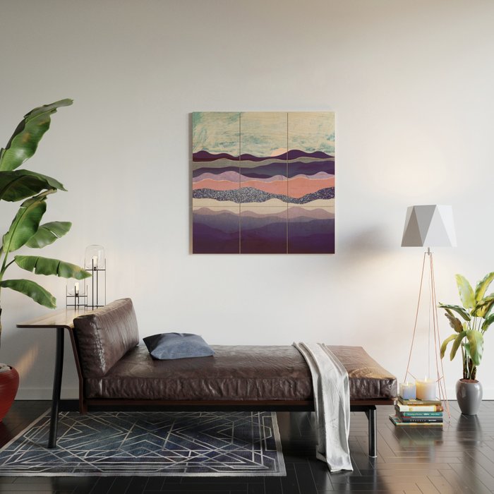 Winter Mountains Wood Wall Art Gallery Image 2