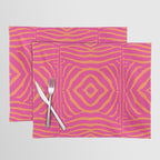 Zebra Pattern | Zebra Stripes | Zebra Pink and Orange Stripes 744 Placemat Gallery Image 1