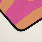 Zebra Pattern | Zebra Stripes | Zebra Pink and Orange Stripes 744 Desk Mat Gallery Image 4