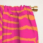 Zebra Pattern | Zebra Stripes | Zebra Pink and Orange Stripes 744 Window Curtain Gallery Image 2
