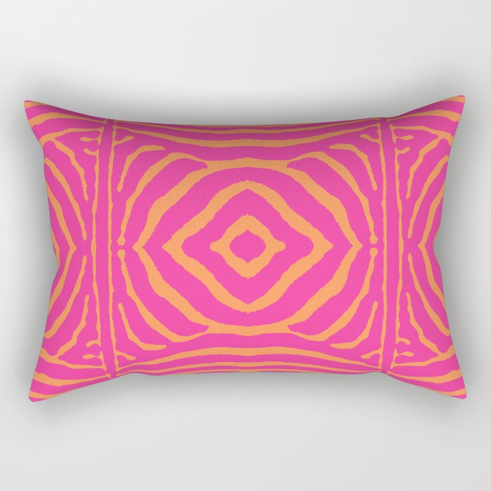 Zebra Pattern | Zebra Stripes | Zebra Pink and Orange Stripes 744 Rectangular Pillow Gallery Image 2