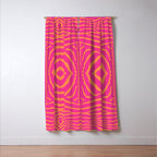 Zebra Pattern | Zebra Stripes | Zebra Pink and Orange Stripes 744 Window Curtain Gallery Image 3