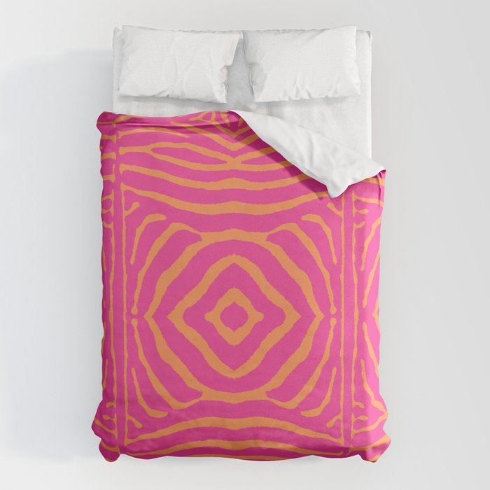 Zebra Pattern | Zebra Stripes | Zebra Pink and Orange Stripes 744 Duvet Cover Gallery Image 6