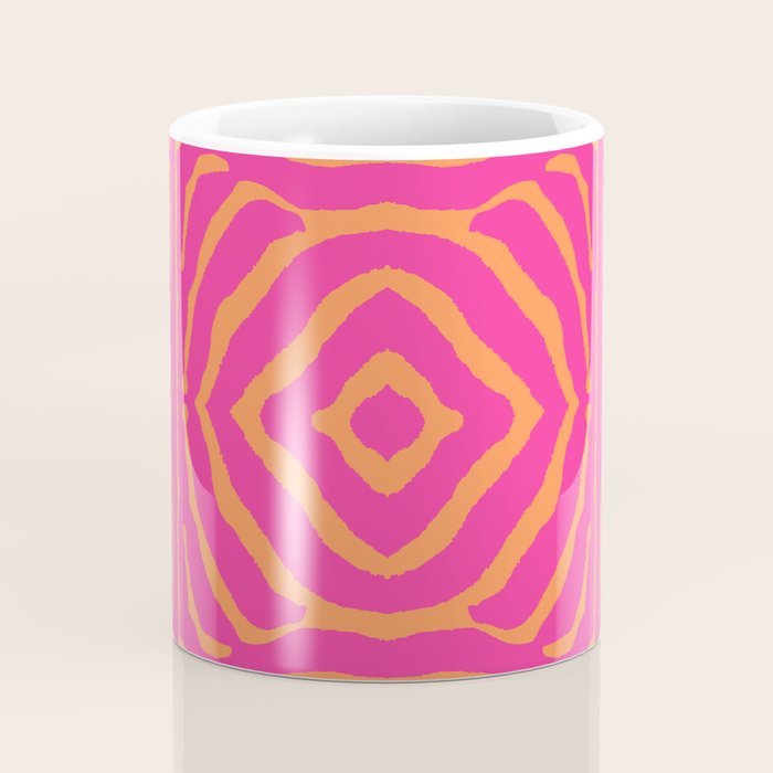Zebra Pattern | Zebra Stripes | Zebra Pink and Orange Stripes 744 Coffee Mug Gallery Image 4
