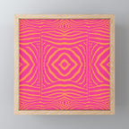 Zebra Pattern | Zebra Stripes | Zebra Pink and Orange Stripes 744 Mini Art Print Gallery Image 1