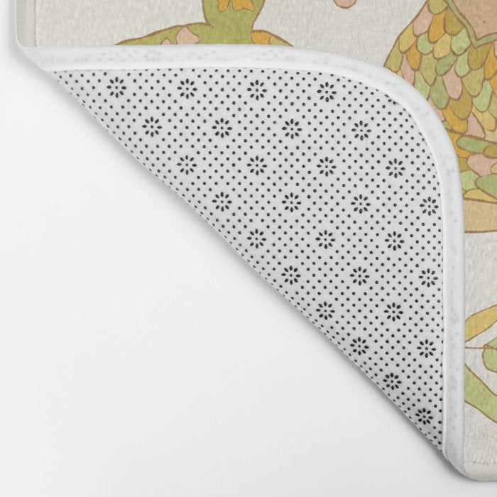 Retro Surf Mermaid by surfy birdy art Bath Mat Gallery Image 2