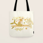 Retro Surf Mermaid by surfy birdy art Tote Bag Gallery Image 1