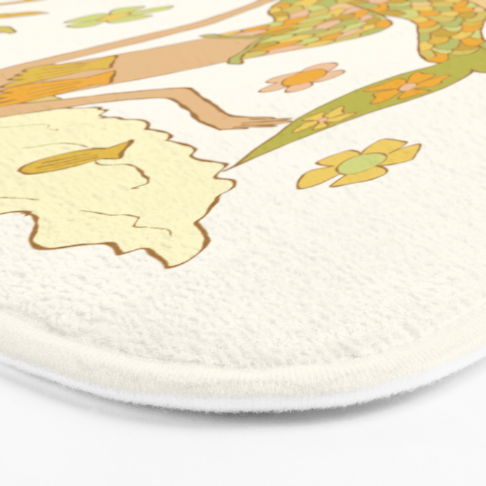 Retro Surf Mermaid by surfy birdy art Bath Mat Gallery Image 3