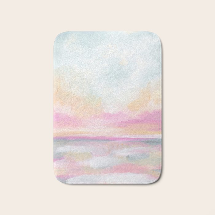 Peace, Love & Joy - Tropical Ocean Seascape Bath Mat Gallery Image 1