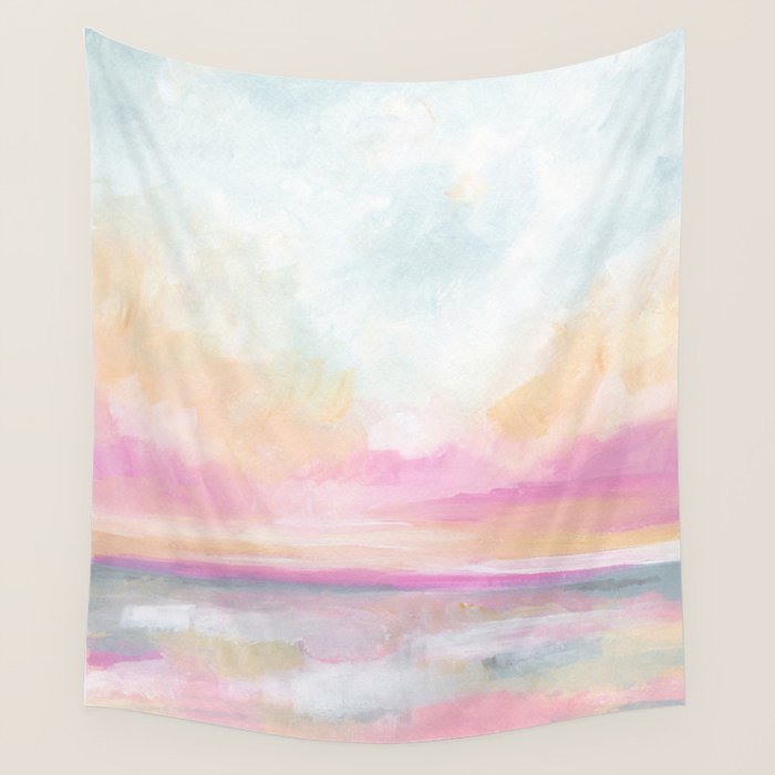 Peace, Love & Joy - Tropical Ocean Seascape Wall Tapestry Gallery Image 4