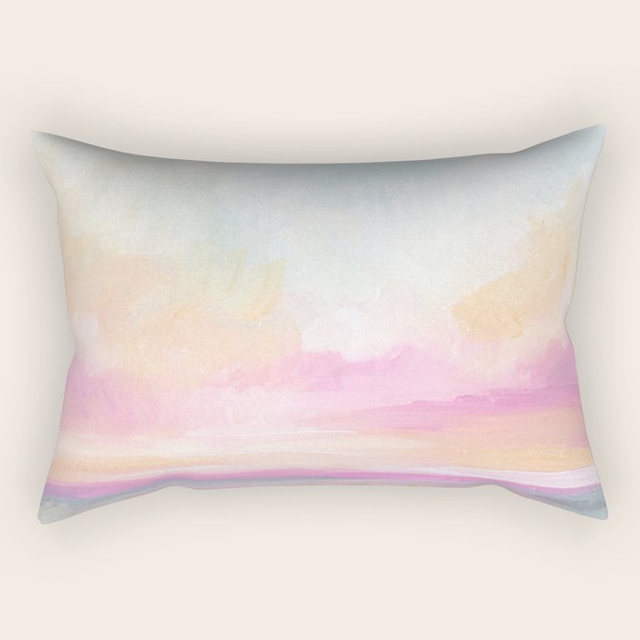 Peace, Love & Joy - Tropical Ocean Seascape Rectangular Pillow Gallery Image 1