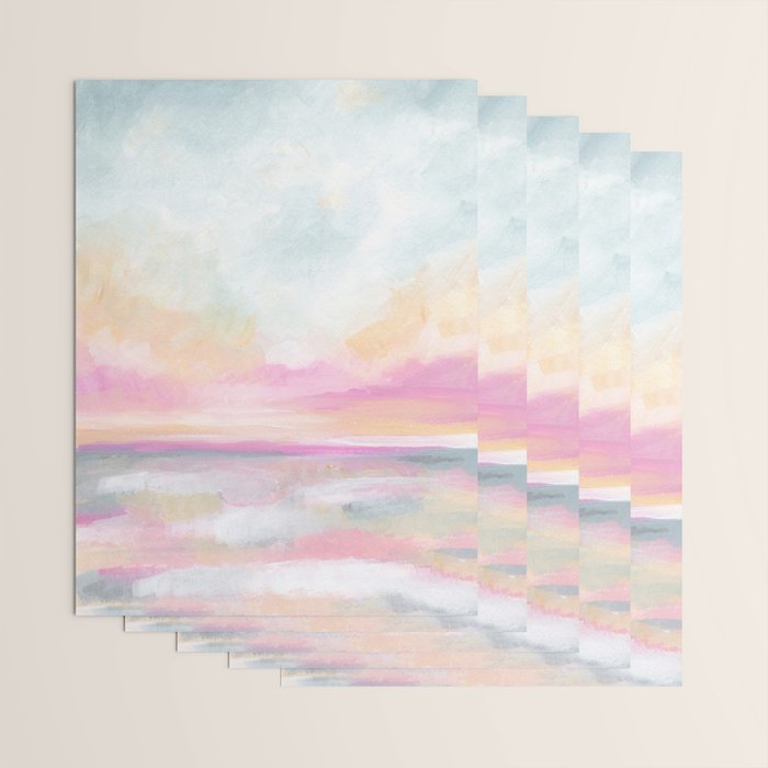 Peace, Love & Joy - Tropical Ocean Seascape Wrapping Paper Gallery Image 3