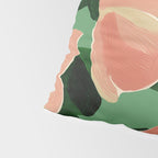 Coral Poppies on Green Pillow Sham Gallery Image 4