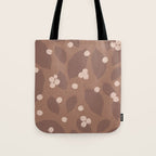 Coffee Leaves and Berries - Mocha Mousse Tote Bag Gallery Image 1