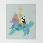 Travel Together Throw Blanket Gallery Image 2