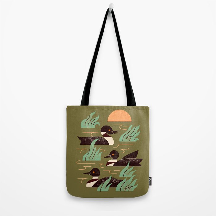 Loons At Dusk Tote Bag Gallery Image 2
