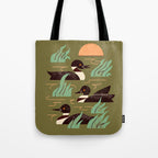 Loons At Dusk Tote Bag Gallery Image 1