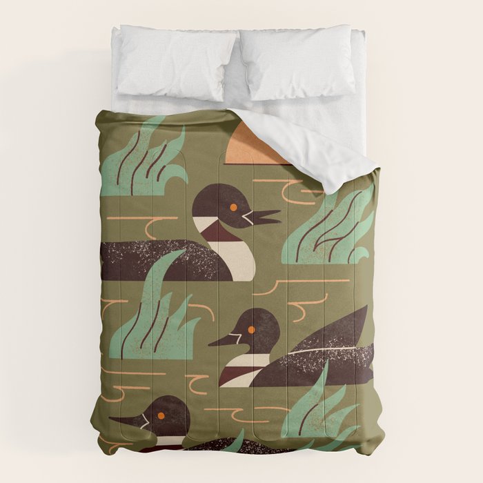 Loons At Dusk Comforter Gallery Image 6