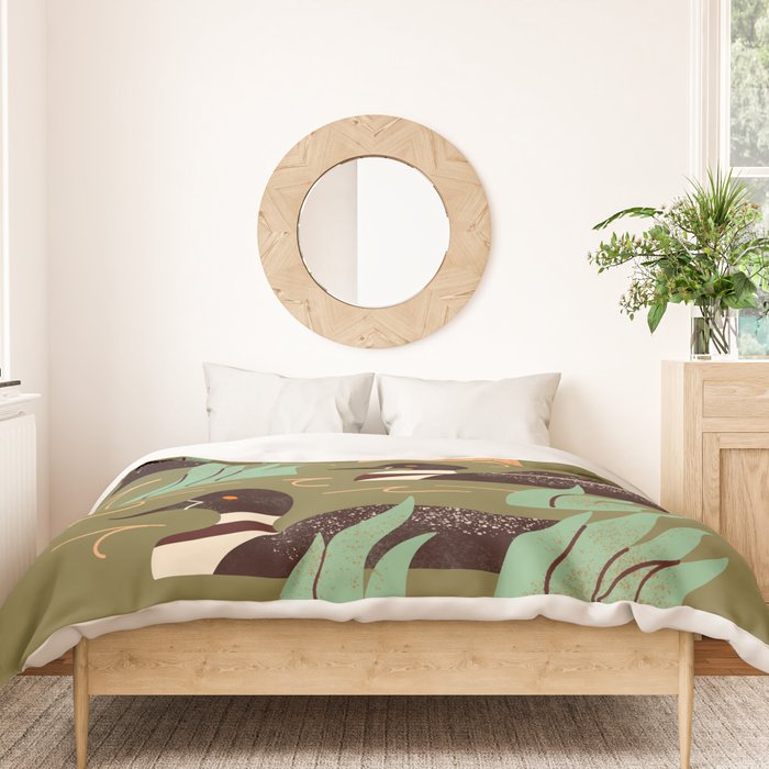Loons At Dusk Duvet Cover Gallery Image 3