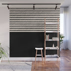 Texture - Black Stripes Blocks Wall Mural Gallery Image 1