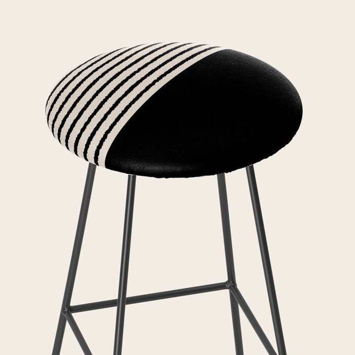 Texture - Black Stripes Blocks Stool Gallery Image 2