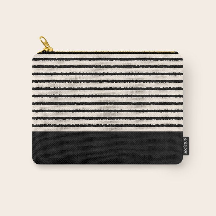 Texture - Black Stripes Blocks Carry All Pouch Gallery Image 1