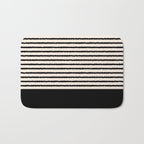 Texture - Black Stripes Blocks Bath Mat Gallery Image 1