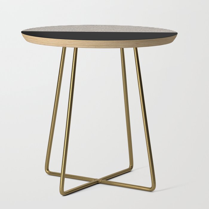 Texture - Black Stripes Blocks Side Table Gallery Image 1