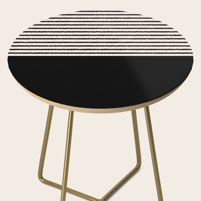 Texture - Black Stripes Blocks Side Table Gallery Image 2