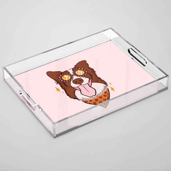 Summer Dog Acrylic Tray Gallery Image 1