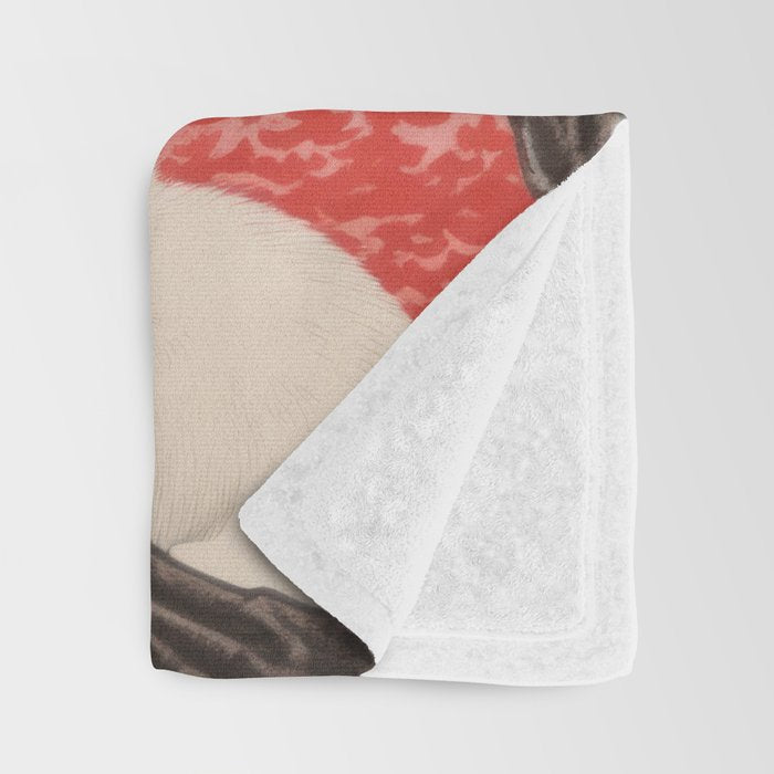Springtime Japanese Cherry Blossom Twin Cats  Throw Blanket Gallery Image 3