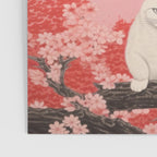 Springtime Japanese Cherry Blossom Twin Cats  Poster Gallery Image 3