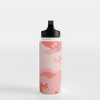 Springtime Japanese Cherry Blossom Twin Cats  Water Bottle Gallery Image 3