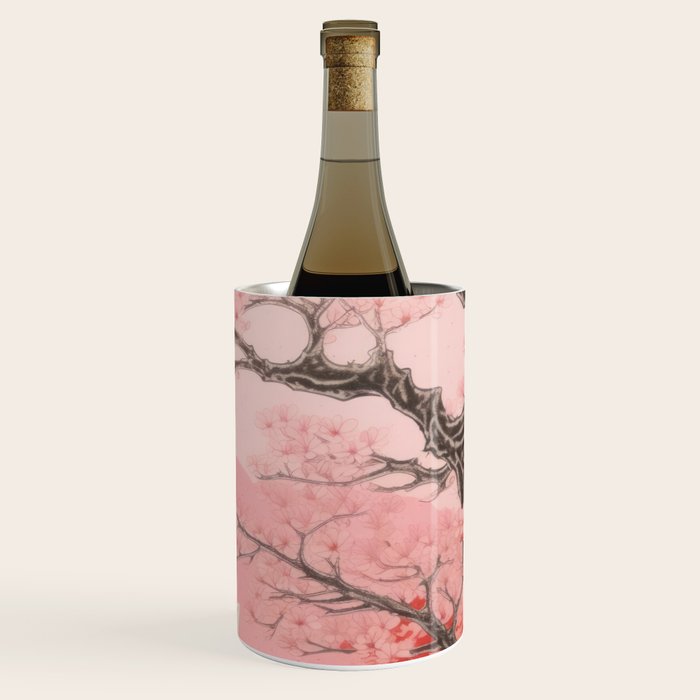 Springtime Japanese Cherry Blossom Twin Cats  Wine Chiller Gallery Image 3