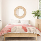 Springtime Japanese Cherry Blossom Twin Cats  Duvet Cover Gallery Image 3