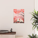 Springtime Japanese Cherry Blossom Twin Cats  Poster Gallery Image 2