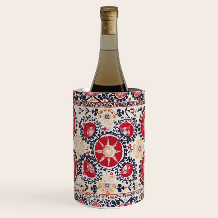Shakhrisyabz Suzani Southwest Uzbekistan Embroidery Print Wine Chiller Gallery Image 1