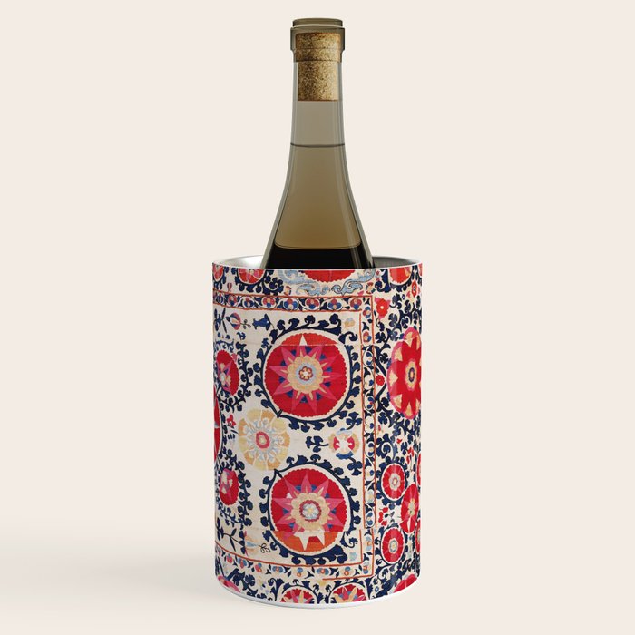 Shakhrisyabz Suzani Southwest Uzbekistan Embroidery Print Wine Chiller Gallery Image 3