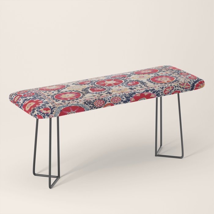 Shakhrisyabz Suzani Southwest Uzbekistan Embroidery Print Bench Gallery Image 1
